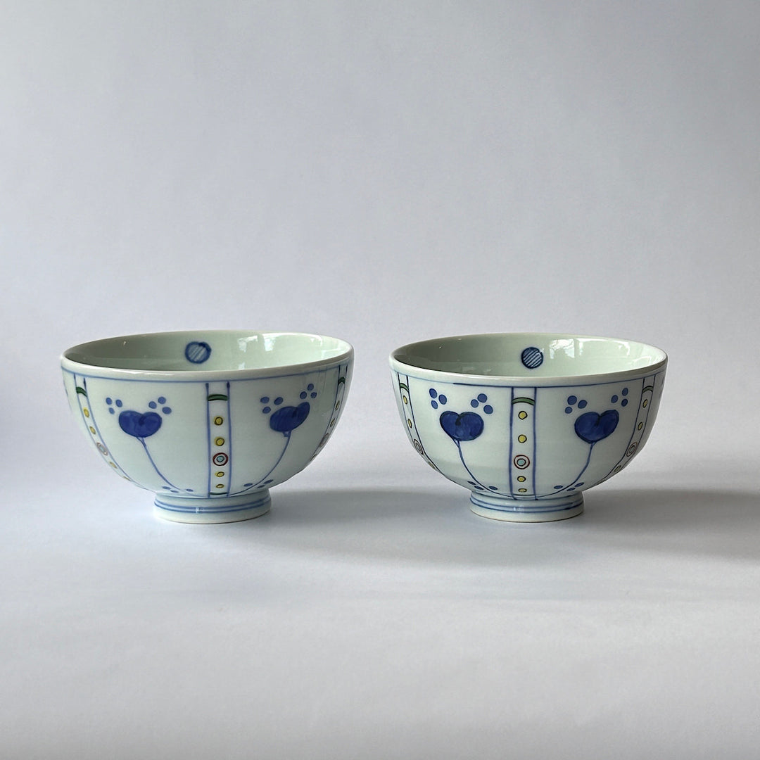 Blue and white porcelain rice bowl