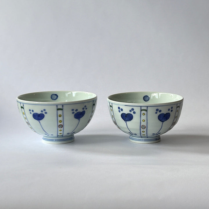 Blue and white porcelain rice bowl