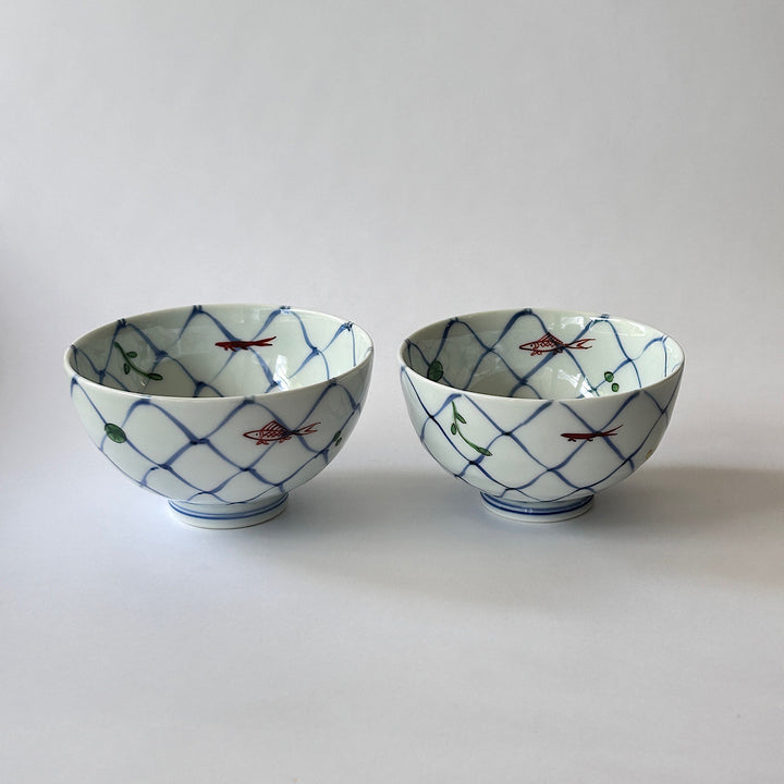 Blue and white porcelain rice bowl