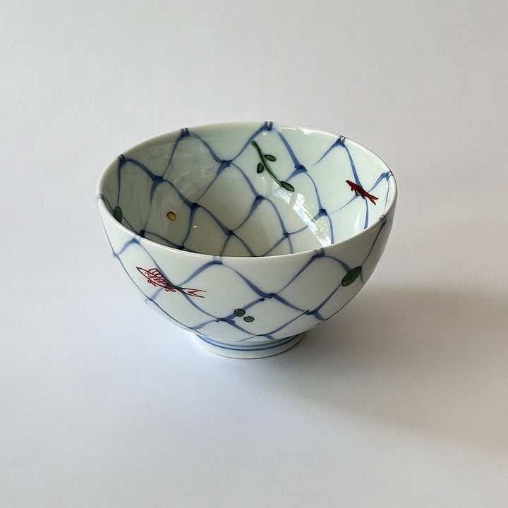 Blue and white porcelain rice bowl