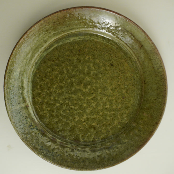 Green Brushstroke Rim Plate