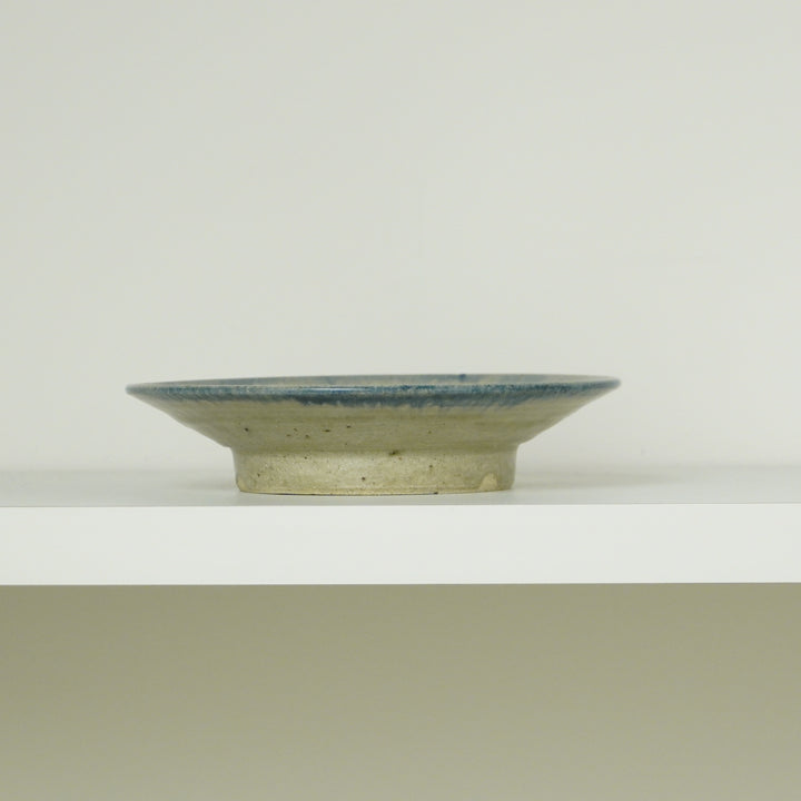 Blue-Glazed Scalloped Rim Plate