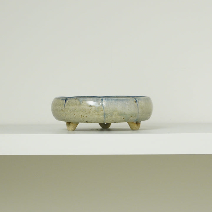 Blue-Glazed Fluted Gong Bowl