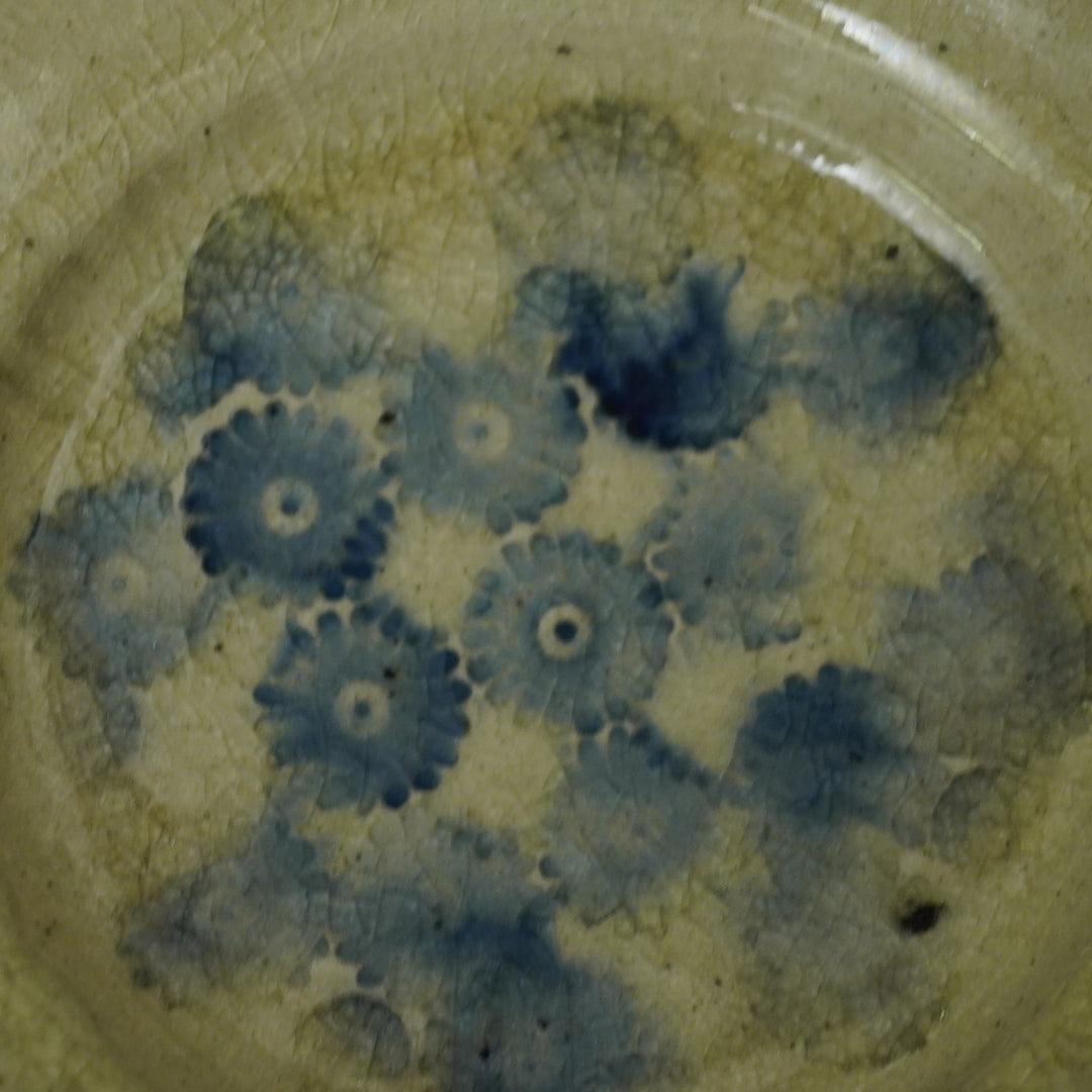 Blue-Glazed Scalloped Rim Plate