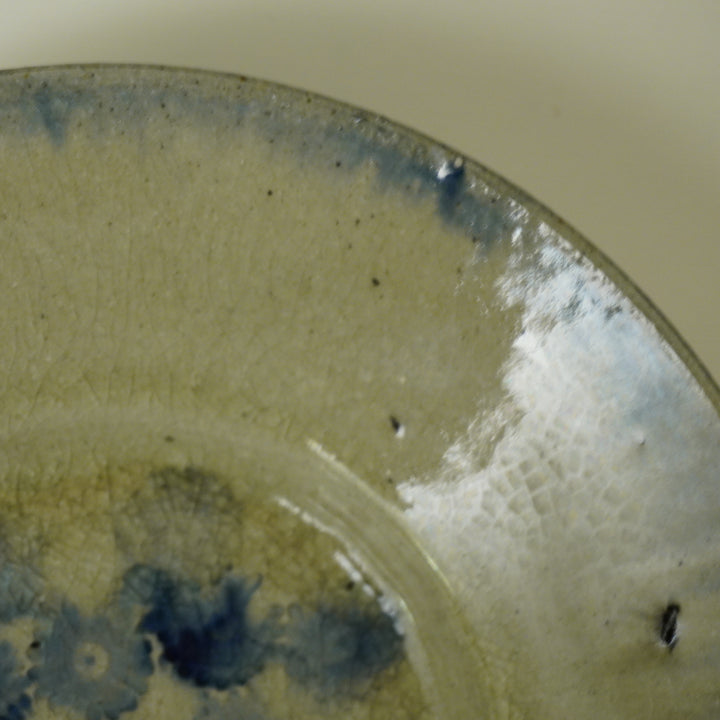 Blue-Glazed Scalloped Rim Plate