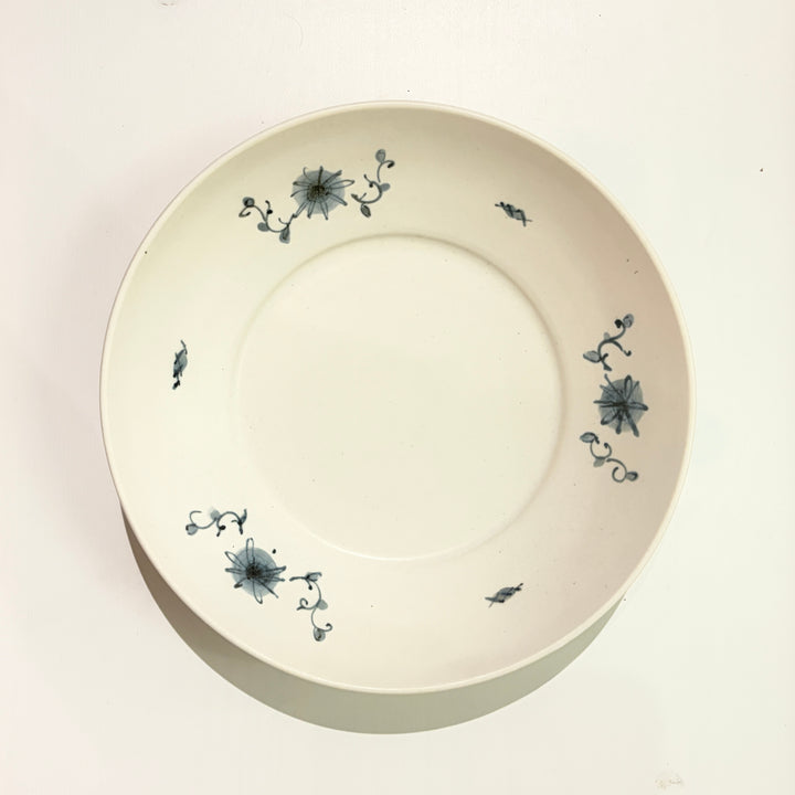 Blue and White Floral Pasta Plate