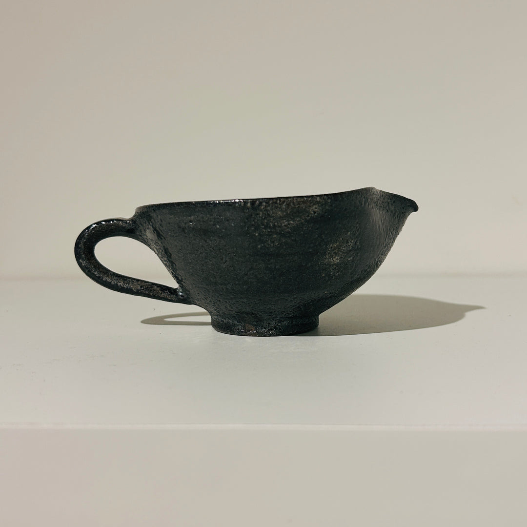 Nanban black celadon manta pitcher 130