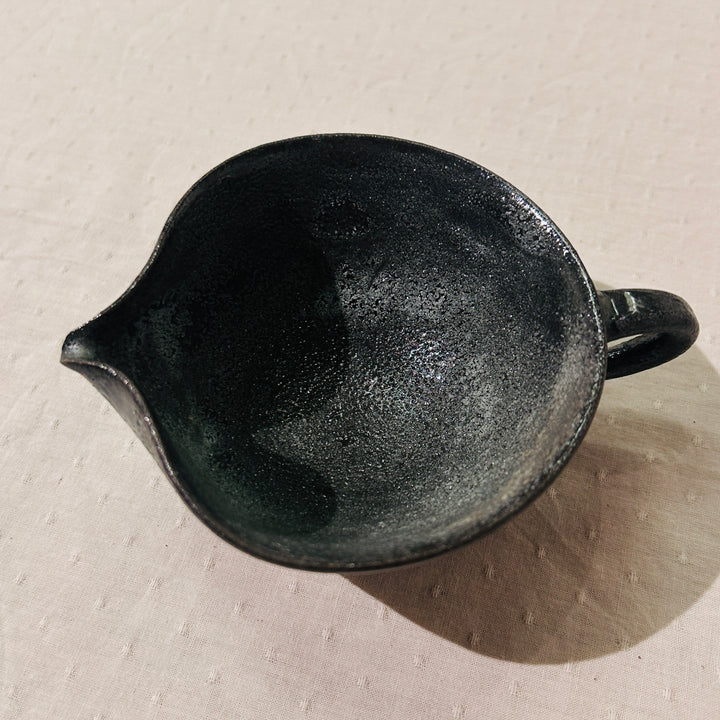 Nanban black celadon manta pitcher 130