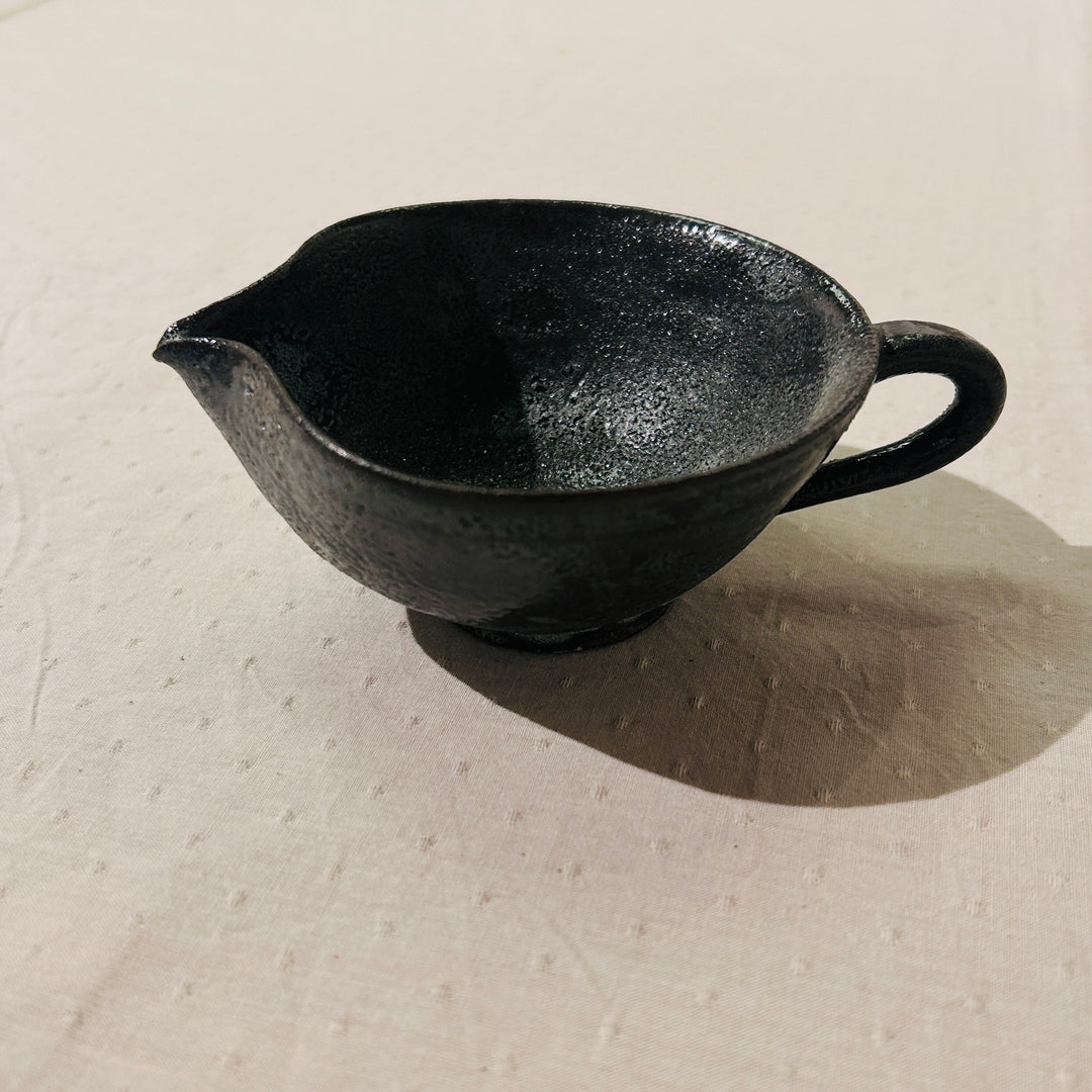 Nanban black celadon manta pitcher 130