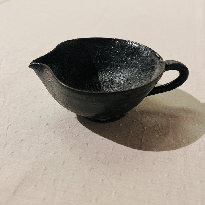 Nanban black celadon manta pitcher 130