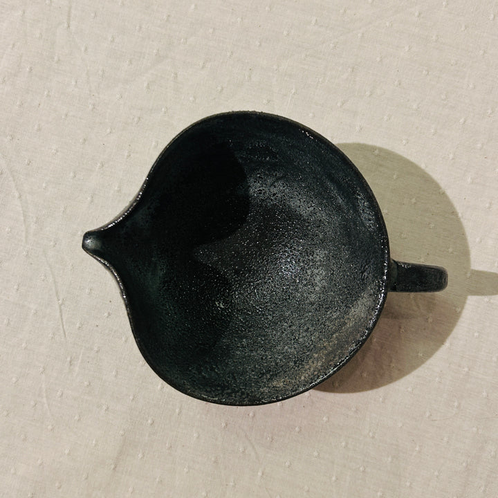 Nanban black celadon manta pitcher 130