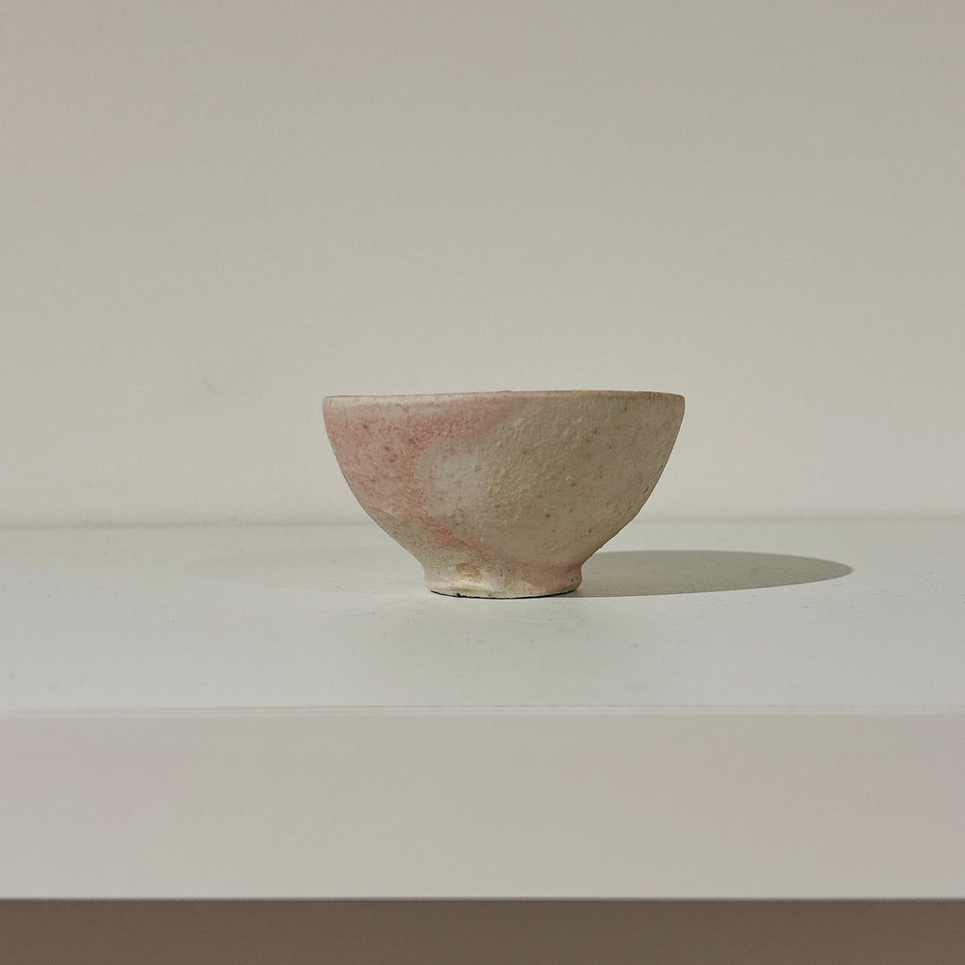 White clay sake cup 166