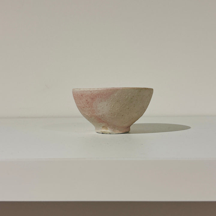 White clay sake cup 166