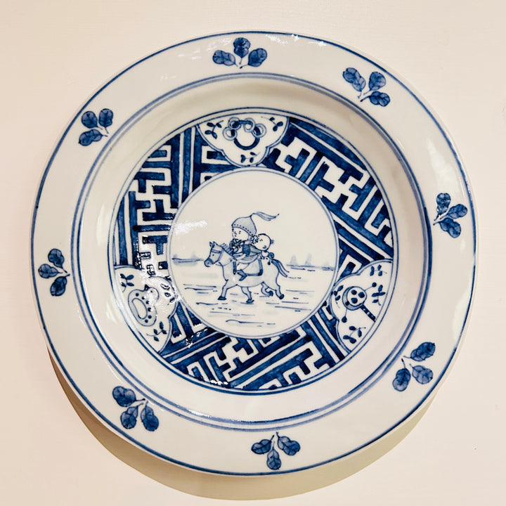 Rimmed Plate: Romance of the Three Kingdoms, Zhao Yun and Adou