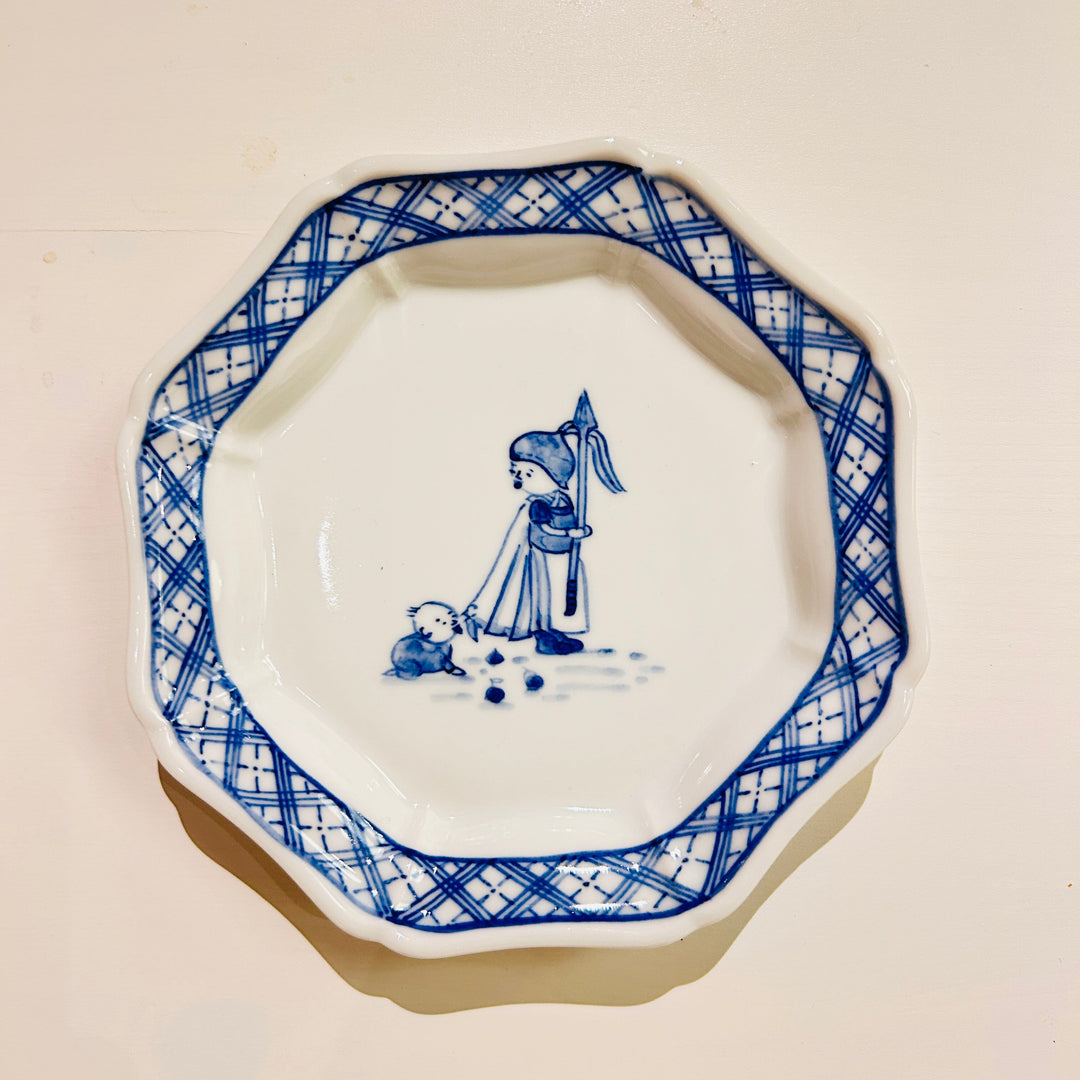 Octagonal small plate Romance of the Three Kingdoms Kid's tongue