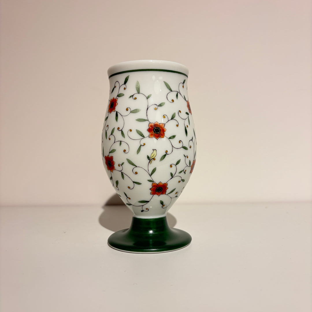 トリと花のゴブレット