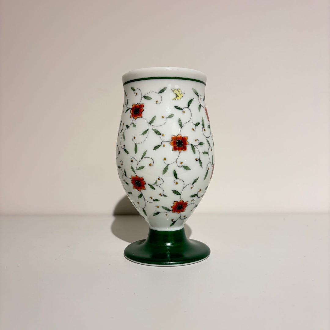 トリと花のゴブレット