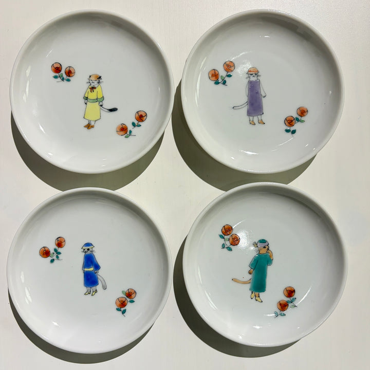 アールデコ淑女猫小皿