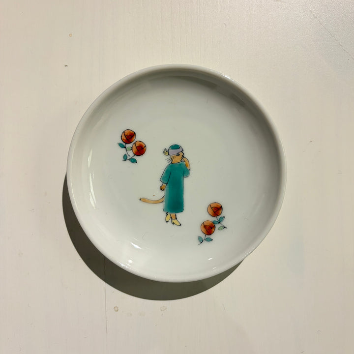 アールデコ淑女猫小皿