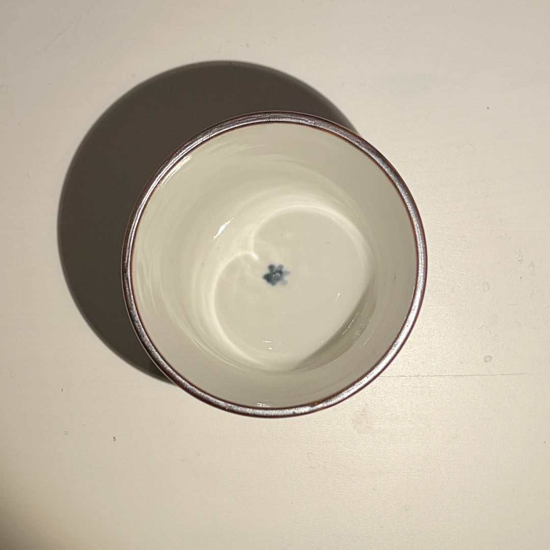 Blue and white/colored soba cup