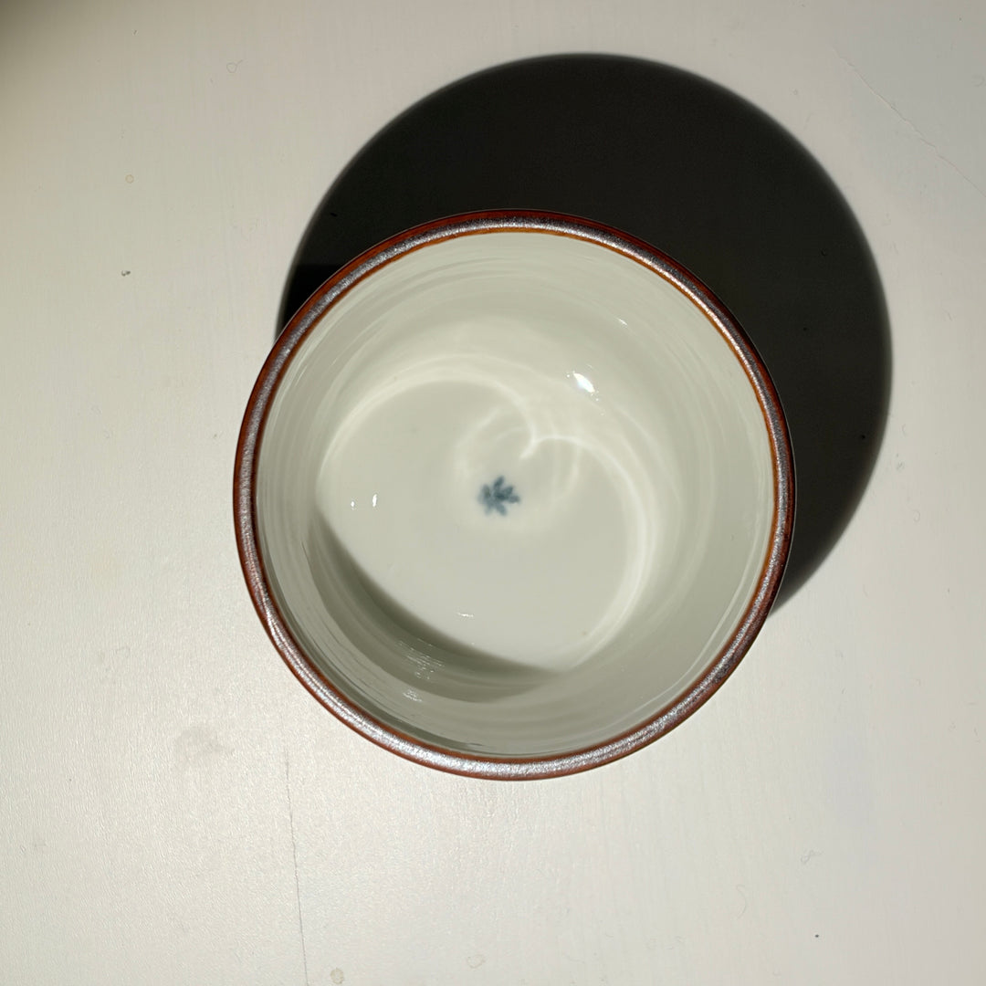 Blue and white/colored soba cup