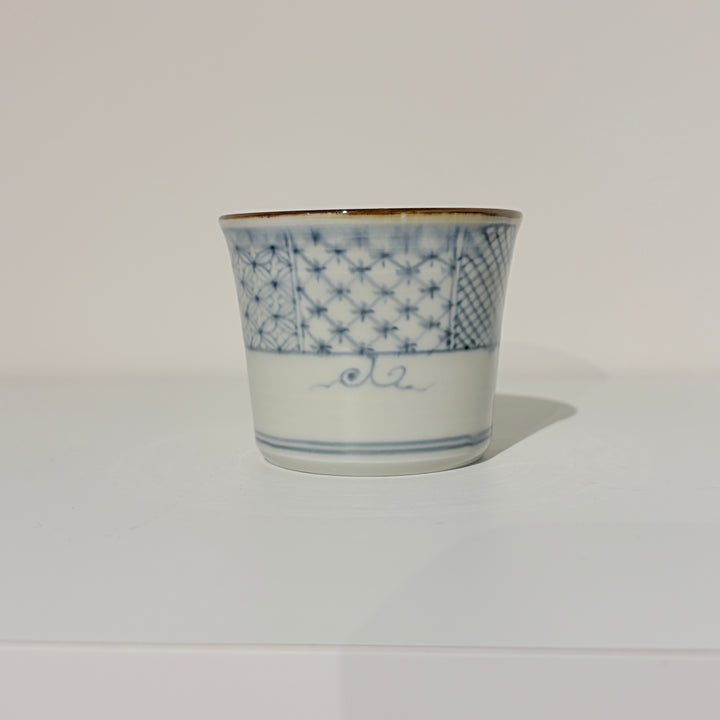 Blue and white/colored soba cup