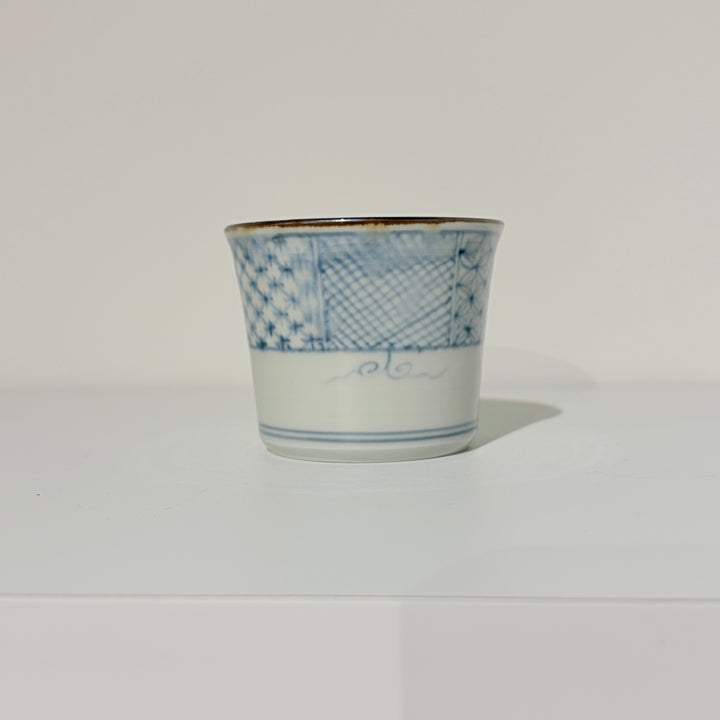 Blue and white/colored soba cup