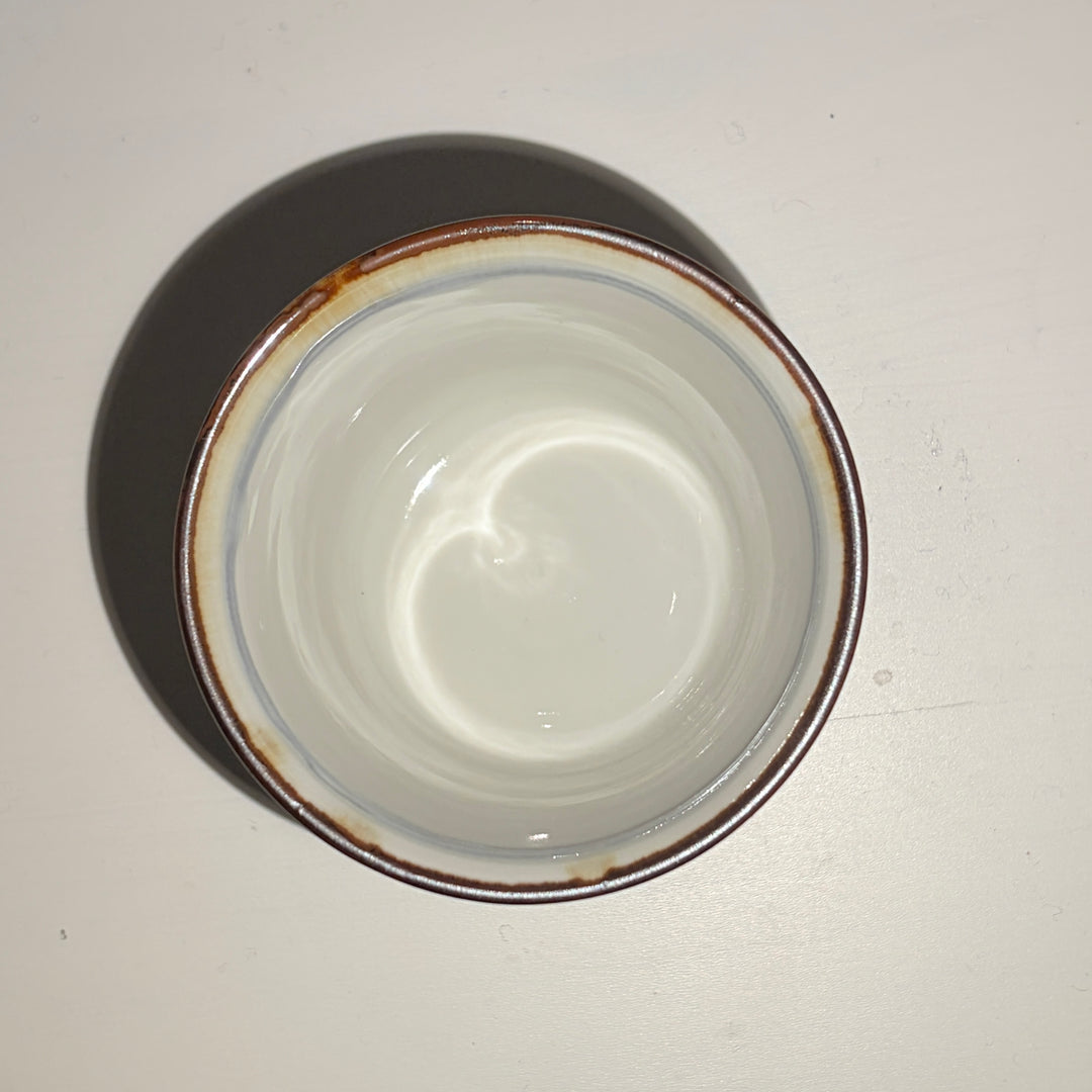 Blue and white/colored soba cup